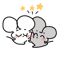 Notanoblemouse Hug Sticker - Notanoblemouse Mouse Hug Stickers