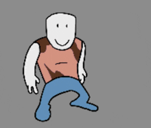 a pixel art drawing of a man with a smiley face