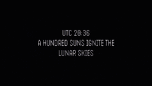 a space shuttle is flying through space with a red background .