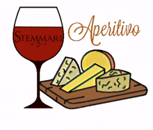 aperitivo stemmari cheese wine