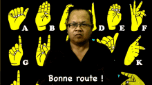 usm67 bonne route lsf sign language hand gesture