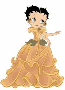 betty boop life and knowledge achieve trust yellow dress