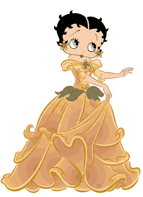 Betty Boop in an Earthy Dress