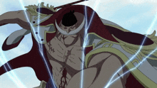 a man with a white beard and a red cape is holding a sword