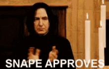 Snape Approves Clap GIF - Snape Approves Clap GIFs