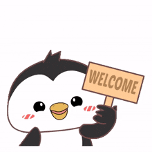 cute penguin hey welcome happy to see you