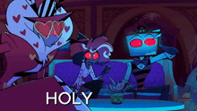 The Vees In Shocked Hazbin Hotel GIF - The Vees In Shocked Hazbin Hotel GIFs