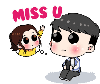 Miss You Sticker - Miss You Love Stickers