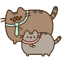 Fat Cat Couple Sticker