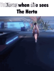 a screenshot of a video game says yukiloop when it sees the herta