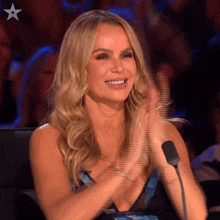 Clapping Amanda Holden GIF - Clapping Amanda Holden Britain'S Got Talent GIFs