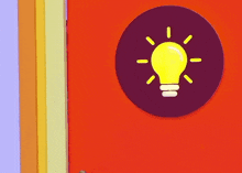 a purple circle with a light bulb in it