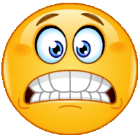 Uh oh!!!!!!  Emoticon, Scared face, Funny emoticons