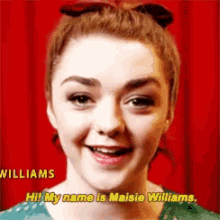 Maisie Williams My Name Is Maisie GIF - Maisie Williams My Name Is Maisie Hi GIFs