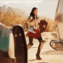 Sif Kicking Mobile Home - Agents Of Shield GIF - Agents Of Shield Sif Kick GIFs