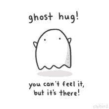 Ghost Hug Its There GIF - Ghost Hug Its There Cuddle GIFs