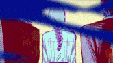 a drawing of a man and woman standing next to each other .