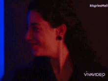 a close up of a woman 's face with the words # agriesmeli visible