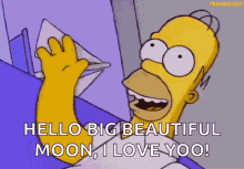 Hello Big Beautiful Moon I Love You GIF