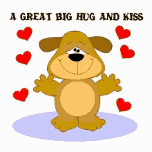 A Great Big Hug And Kiss Love GIF - A Great Big Hug And Kiss Love Heart GIFs