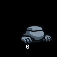 among us character with a shark head and the number 1 below it