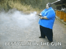 Fat Guy Shooting GIF - Fat Guy Shooting Gun GIFs