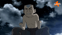 a cartoon of a boy with a nickelodeon logo on the bottom
