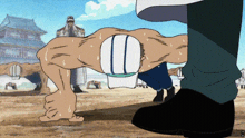 a man in a white hat is doing push ups in the dirt