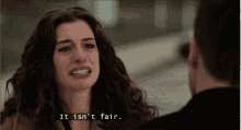 Anne Hathaway Its Not Fair GIF - Anne Hathaway Its Not Fair Crying GIFs