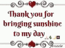 Thank You Thank You For Bringing Sunshine To My Day GIF - Thank You Thank You For Bringing Sunshine To My Day Sunshine GIFs