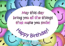 happy birthday more blessings to come from connid