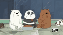 Just Eating GIF - We Bare Bears Eating Watching GIFs