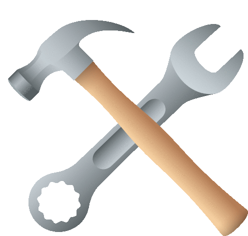 Hammer And Wrench Objects Sticker - Hammer And Wrench Objects Joypixels Stickers