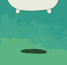 a cartoon drawing of a cat with circles on its eyes