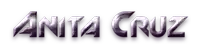 the name anita cruz is written in purple letters