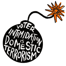 voter intimidation voter suppression voter surpression intimidation bomb