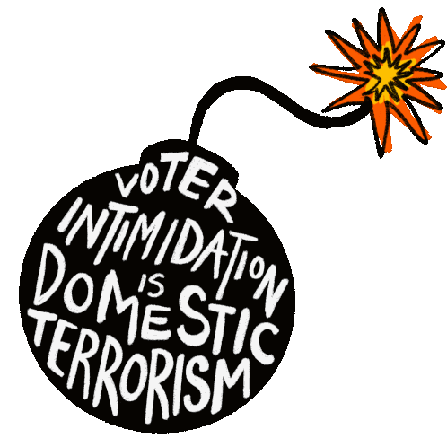 Voter Intimidation Voter Suppression Sticker - Voter Intimidation Voter Suppression Voter Surpression Stickers