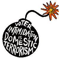 Voter Intimidation Voter Suppression Sticker - Voter Intimidation Voter Suppression Voter Surpression Stickers