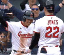 a baseball player with the number 22 on the back of his shirt