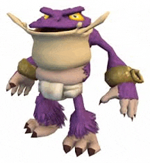 a cartoon frog with a pot on its head and a diaper on its waist is standing on a white background .