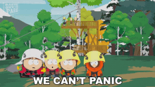 we cant panic stan marsh kyle broflovski eric cartman kenny mccormick
