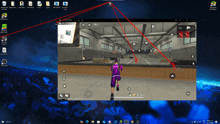 a computer screen shows a video game being played