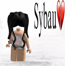 a drawing of a girl with the name sybau