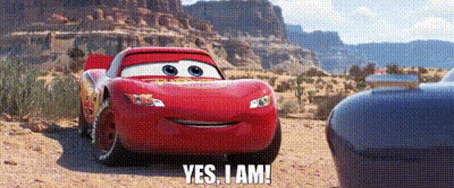 Cars Lightning Mcqueen GIF Cars Lightning Mcqueen Yes I Am Discover Share GIFs