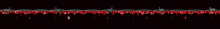 a row of barbed wire with blood dripping from it on a black background