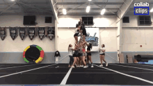 Cheerleading Stunt Fail Tower GIF