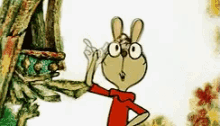 винни пух кролик умный очки неправильно мультфильм GIF
