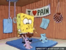 Sponge Bob Weights GIF - Sponge Bob Weights Weightlifting GIFs