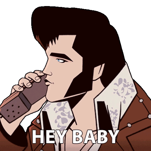 Hey Baby Agent Elvis Presley Sticker