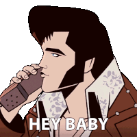 Hey Baby Agent Elvis Presley Sticker - Hey Baby Agent Elvis Presley Matthew Mcconaughey Stickers